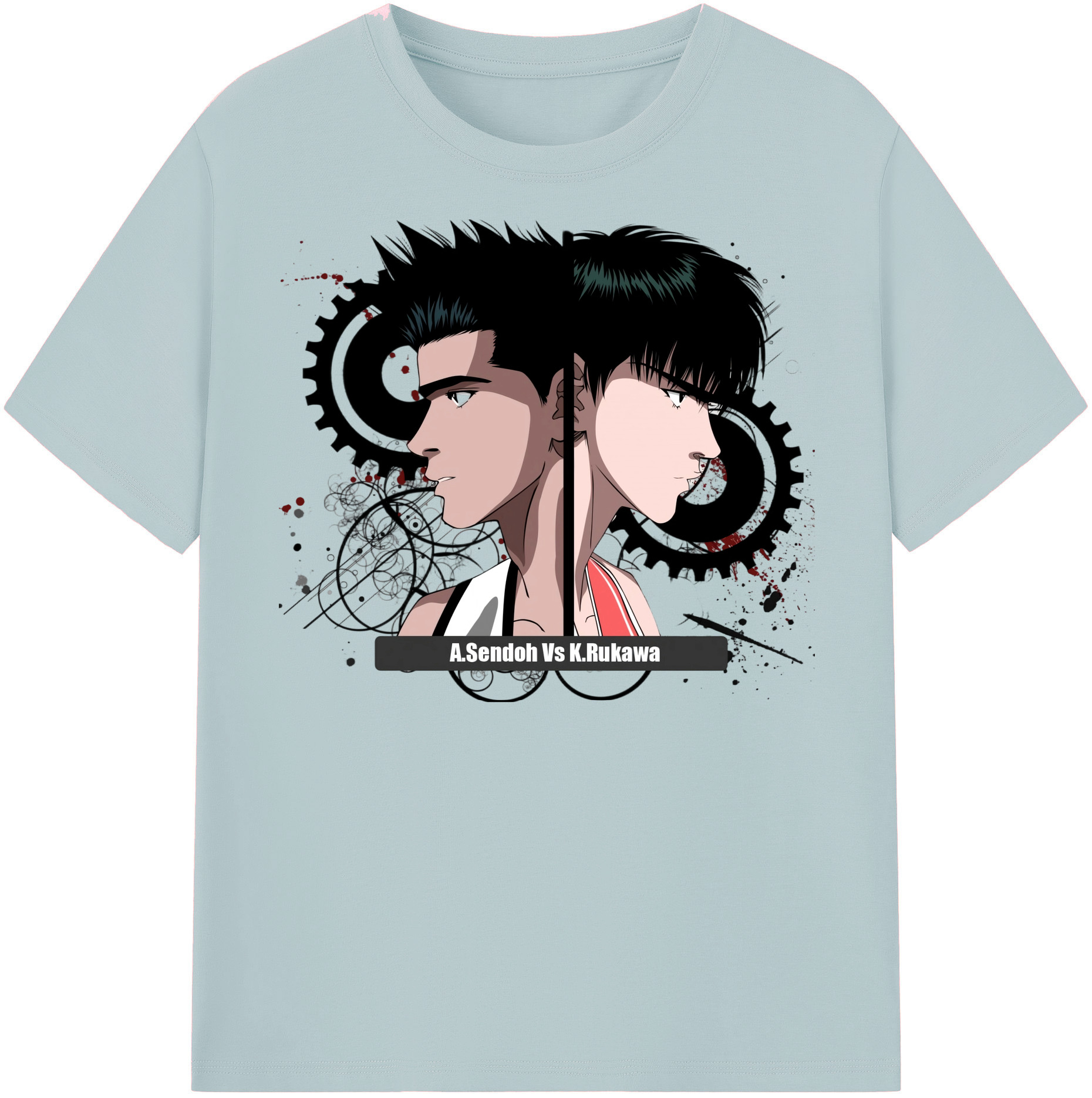 SLAM DUNK／スラムダンク 綿100％半袖Tシャツ（フロントプリント）